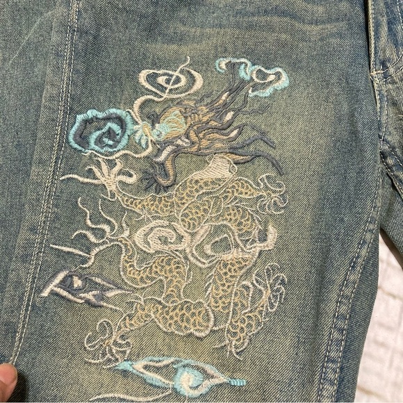 FANCY COLLECTION JEANS dirty wash women’s boot cut flare Vintage Y2K size 29 NWT - Picture 6 of 14